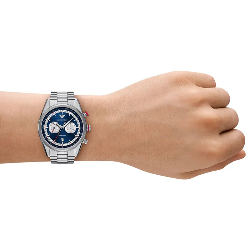 Emporio Armani Racer Chrono Blue Dial Men's Watch- AR11676